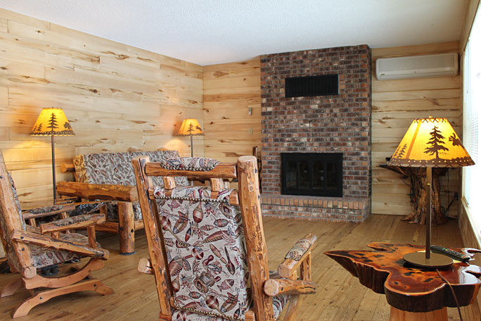 Cabin Interior Fireplace