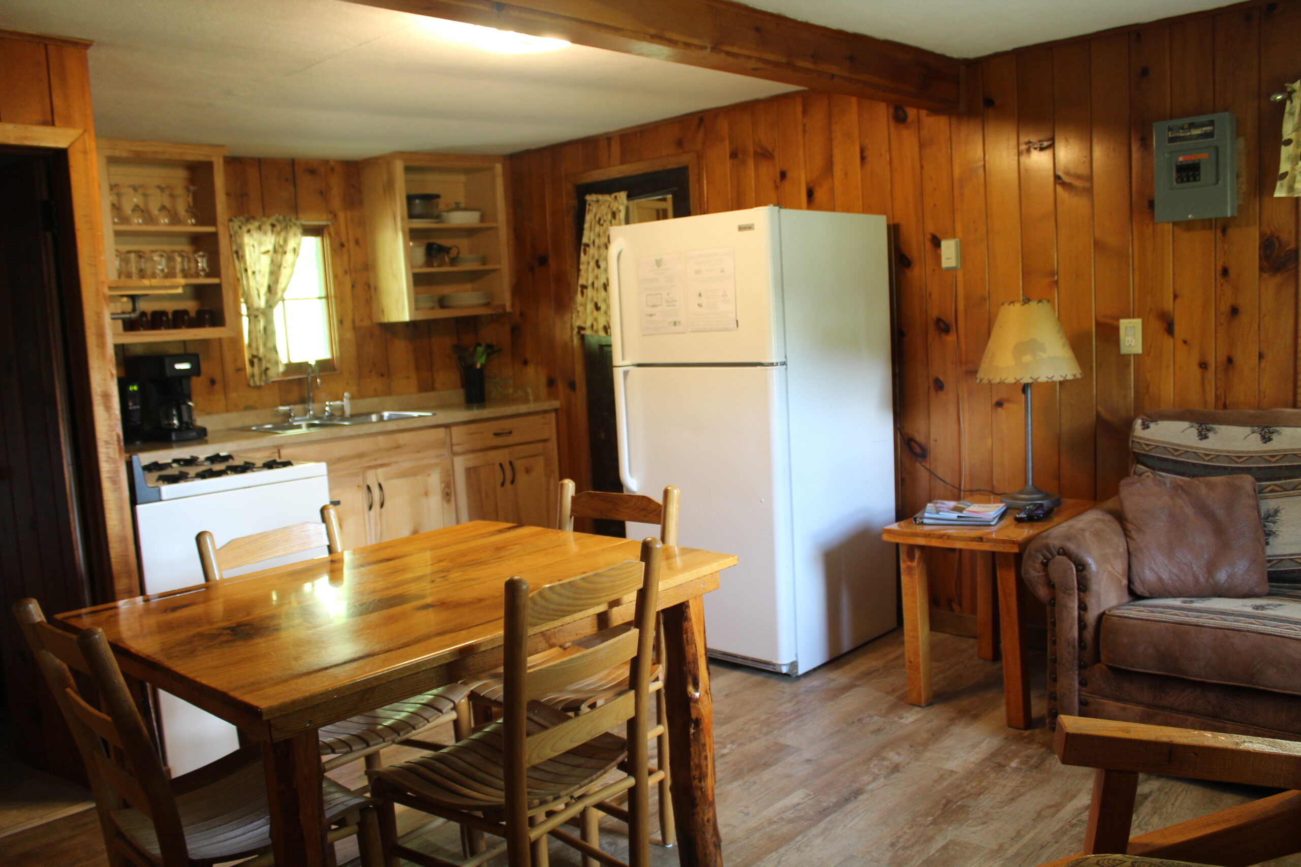 Cabin 1 Kitchen and Living Room